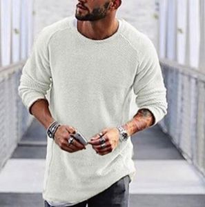 Men's New Fashion Wholesale Oversized <strong>Cable</strong> <strong>Knit</strong> Tops Long Sleeve O-Neck Pullover <strong>Sweater</strong> for Autumn Streetwear - Product Image 2