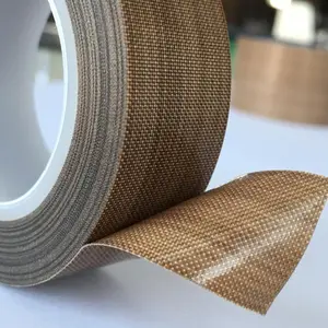 गर्मी प्रतिरोधी एकल पक्षीय सिलिकॉन चिपकने वाला PTFE कांच कपड़ा टेप