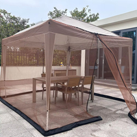 Tente de jardin avec moustiquaire en tissu polyester ventilé pour le camping en plein air, les rassemblements familiaux