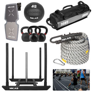 MKAS Traineau de musculation professionnel noir robuste à 5 poteaux pour entraînement intensif et compétition Cross Fitness - Product Image 3