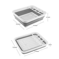 Étendoir à vaisselle en plastique Portable pliable organisateur de cuisine pliable avec boîte de rangement personnalisable conception OEM ODM