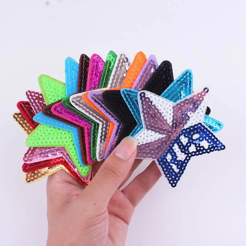Sequins Star Patch Iron On Patches For Clothing Sticker Sewing Patches