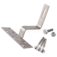 Structure de fixation pour panneaux solaires sur toiture en tuiles, avec rails en aluminium et accessoires, installation facile