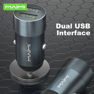 Maimiミニアルミユニバーサル携帯電話カーチャージャーアダプター急速充電携帯電話デュアル<span class=keywords><strong>USB</strong></span>ポートカーチャージャー - Product Image 4