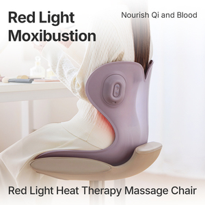 Coussin de massage intelligent et réglable à 3 vitesses, portable, avec thérapie par la chaleur à la lumière rouge pour le bureau - Product Image 2