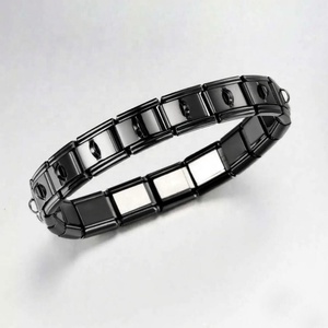Pulsera Modular Italiana Blues de 9MM, 18 Eslabones, Acero Inoxidable, Diseño Clásico con Forma de Corazón, Gancho para Colgar, Ideal para Regalo - Product Image 3