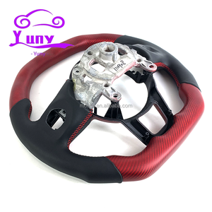 Volante de Fibra de Carbono Roja Real Personalizado para Jeep Wrangler JK JL Gladiator <span class=keywords><strong>Renegade</strong></span>, Diseño de Estilo <span class=keywords><strong>Racing</strong></span> con Parte Superior e Inferior Planas - Product Image 6