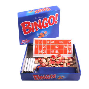Planche de numéros en bois personnalisée, jeu de <span class=keywords><strong>loto</strong></span> de bingo avec 90 numéros en bois 36 cartes de bingo à essuyer 4 stylos - Product Image 2