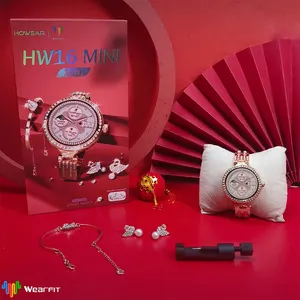 Set de regalo 2024 HW16 MINI Smartwatch chatGPT2.0 BT llamando IP67 impermeable Moda Mujer Smart 200MAH Reloj Pulsera