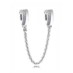 HaYa - Cadena de seguridad antideslizante de plata 925 con diseño de ratón, para colgar y combinar, con conector DIY, venta al por mayor para pulseras y dijes. - Product Image 2