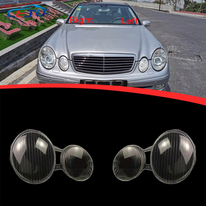 Cache phare en verre transparent pour <span class=keywords><strong>Mercedes</strong></span>-<span class=keywords><strong>Benz</strong></span> <span class=keywords><strong>W210</strong></span> <span class=keywords><strong>W210</strong></span> <span class=keywords><strong>E200</strong></span> E240 E320 E430 2001-2003 - Product Image 1