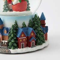 Globe à neige de Noël personnalisé avec chœur, figurines 3D en résine, base dorée vintage, peint à la main, décoration d'intérieur, vente en gros