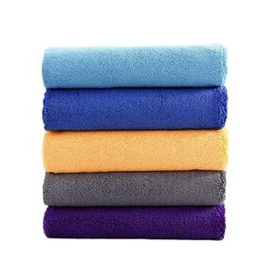 Serviette de nettoyage double usage maison et voiture, douce et absorbante, en velours, non-marquante, monochrome, sans peluches, en polaire corail - Product Image 1