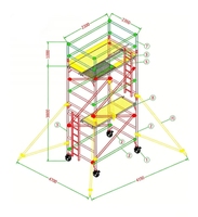 Échelle modulaire en aluminium Kwikstage de haute qualité avec conception pliable pour la construction et l'utilisation en entrepôt - Certifiée CE