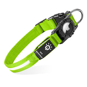 2024 suministros para mascotas perro gato <span class=keywords><strong>collar</strong></span> luminoso anti-Pérdida impermeable USB carga LED perro <span class=keywords><strong>Collar</strong></span> para airtag funda protectora - Product Image 1