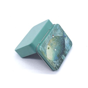 Tùy Chỉnh Thẳng Dọc Bạc Trắng Hình Chữ Nhật Màu Đen Hộp Thiếc Với Bản Lề Nắp Thu Nhỏ Trong Cổ Trong Thẳng Hình Chữ Nhật Kim Loại Tin B - Product Image 3