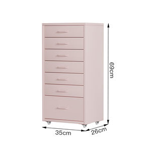 Moderno Armadietto Archivio a 7 Cassetti in Acciaio Colorato, Mobile in Metallo Resistente per Casa, Ufficio, Hotel, Ospedale - Product Image 2