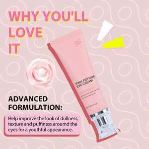 Crema Contorno de Ojos con 5% de Niacinamida y Péptidos Rosados, 30 ml, Marca Privada OEM, Reduce Ojeras y Arrugas, Vegano - Product Image 6