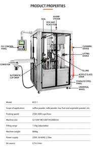 Remplisseur d'huile automatique <span class=keywords><strong>Nespresso</strong></span> 1-20g réglable pour cacao/épices Vibration compactage dépoussiérage emballage en verre noyau d'engrenage - Product Image 2