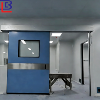 Puertas corredizas herméticas automáticas para Hospital, sala limpia, laboratorio, farmacia, una hoja, doble hoja