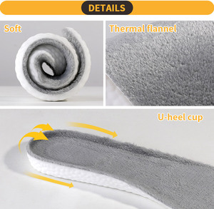 Solette calde in PU per stivali comode <span class=keywords><strong>suole</strong></span> interne sportive con inserti termici in flanella invernale - Product Image 5