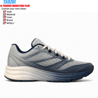 Chaussures de course personnalisées pour hommes – Vente en gros – Semelle intermédiaire à motif ondulé, semelle extérieure antidérapante, maille respirante, amorti, durables pour la marche