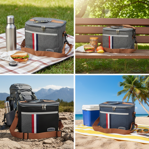 Bolsa Térmica Ecológica para Almuerzo de 9"X8"X5.8", Portátil, de Poliéster con Forro de PEVA, 48 Unidades/Caja, para Uso en Exteriores - Product Image 3