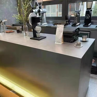 Ensemble de comptoirs de bar à café multifonctionnels personnalisables en acier inoxydable durable de style américain, marque JG, modèle JG-01, Guangdong