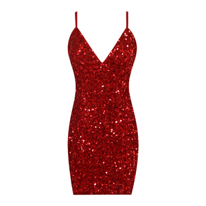Robe de soirée à sequins pour femmes, vente en gros d'usine, sans manches, taille cintrée, robes de soirée pour femmes - Product Image 3