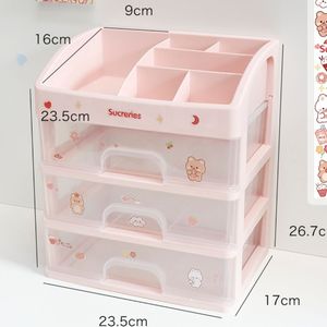 Caja de almacenamiento de escritorio creativa, cajón de tendencia multicapa, estante para estudiantes, caja para recibir maquillaje - Product Image 4