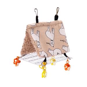 Cuccia Nido Invernale Lusso Caldo per Pappagalli, Modello Little Sun Peony Xuanfeng Tiger Skin, in Poliestere, per Uccelli di Taglia Media, da Esterno, con Supporto a Sospensione - Product Image 1