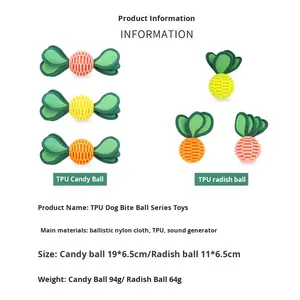 Produttore all'ingrosso fornitore di animali da compagnia giocattolo a sfera TPU cane resistente - Product Image 6
