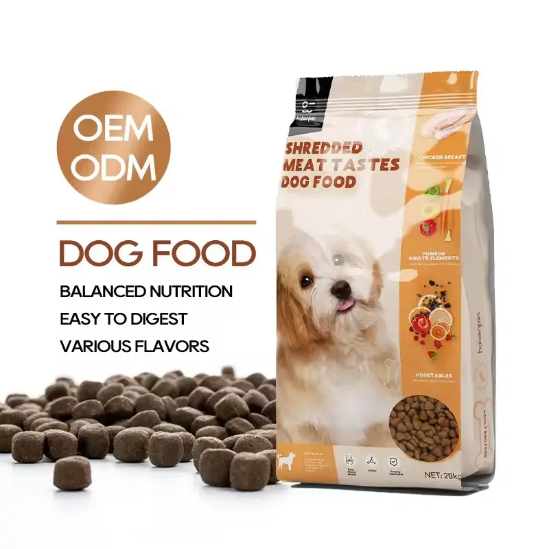 OEM ODM корм для домашних животных разных вкусов, несколько форм, объемный сухой корм для собак
