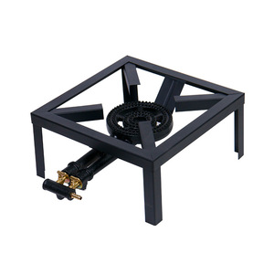Réchaud à gaz portable Hongkun HGB08A en fonte pour le camping en plein air avec deux brûleurs, haute puissance, aspiration d'air naturel - Product Image 1