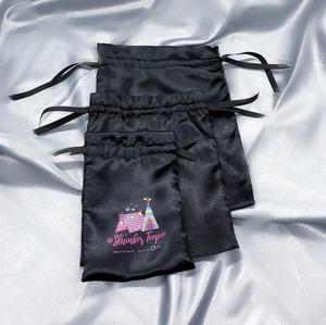 Renkli özel Logo baskılı hediye torbalar üretici özel yumuşak iç çamaşırı peruk İpli ipek saten çanta - Product Image 2