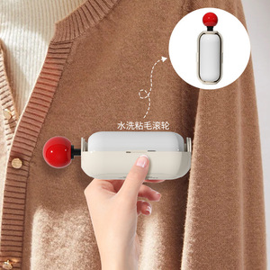 <b>Lint</b> <b>Roller</b> With Flip Top Washable Dual Purpose For Clothes White And Black - Product Image 1