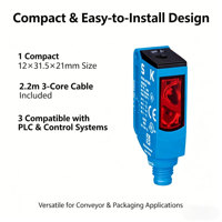 Sensor Fotoeléctrico de Barrera SICK GSE6-P1112, 0-15m, 10-30VDC, PNP NO, IP67, Carcasa de ABS/PC para Automatización Industrial