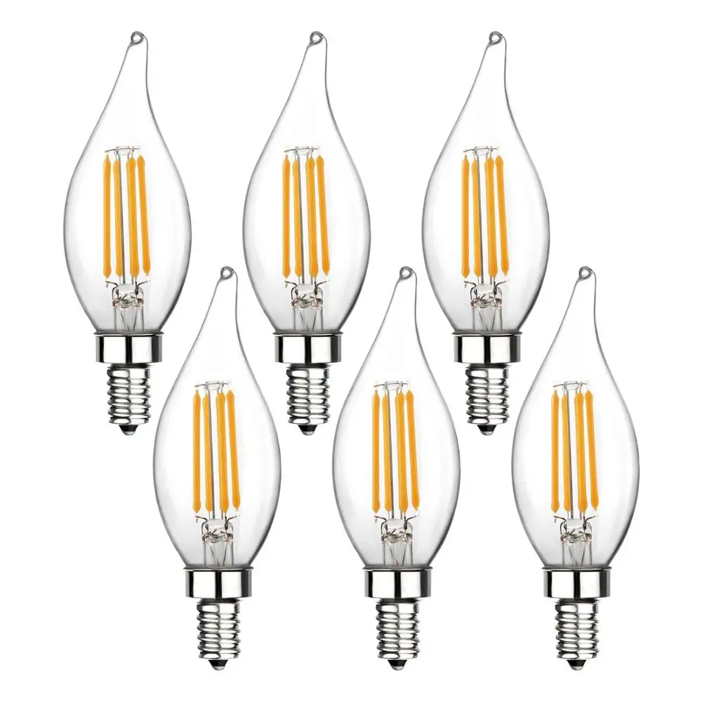 Специальная Светодиодная лампа накаливания, лидер продаж, дешевая Светодиодная свеча CT35 220V-240V 4W E14 с наконечником UKCA