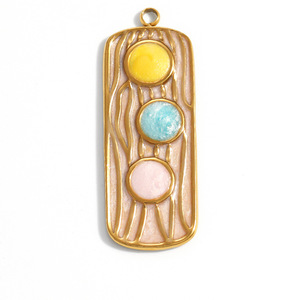 Colgante de Acero Inoxidable en Forma de Corazón con Piedra Ojo de Gato para Fabricación de Joyas Primavera 2026 Origen Yiwu PJ93891 - Product Image 5