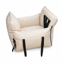 Sac de transport de luxe en cuir PU écologique pour chat, portable, imperméable, siège de voiture, lit surélevé, siège de sécurité