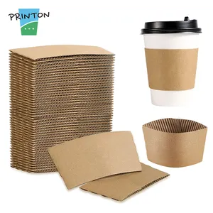 Venta al por mayor de fundas para tazas de café desechables para llevar portavasos de papel