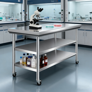 Bàn làm việc nhà bếp thương mại bằng thép không gỉ, có thể tùy chỉnh, bán buôn - Product Image 6