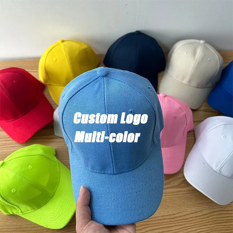 Logotipo personalizado Premium en blanco Flex Fit Deportes Gorra de béisbol Casquette Hombres Sombreros y Gorras