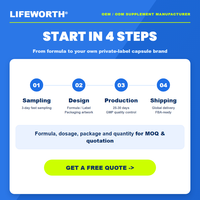 LIFEWORTH - Cápsulas de Naranja Amarga de Marca Privada, Complejo de Extracto de Cítricos de 500 mg, Suplemento para el Apoyo al Metabolismo, 60 Cápsulas, OEM, ODM, GMP