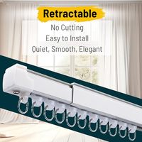 Système intelligent de rail de rideau en aluminium à haute résistance, glissement fluide, durable, solide, facile à installer