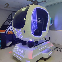Machine de jeu de réalité virtuelle de simulation d'hélicoptère de jeu d'expérience de vol réel de MAKER