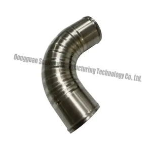 10~12 inch Customization automotive parts straight pipe exhaust titanium 90 degrees etotal length is 25-30cm