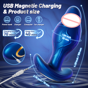 Heißer Verkauf: Smart APP-gesteuerter Analplug Sexspielzeug, 9 Vibrationsmodi, Fernbedienung, Silikon-Prostatamassagegerät für Männer und Frauen - Product Image 4