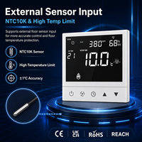 Termostato Inteligente WiFi Tuya Programable Semanalmente para Calefacción por Suelo Radiante, 16A 25A 5500W, Certificado CE, OEM, 100v-240v, Proveedor