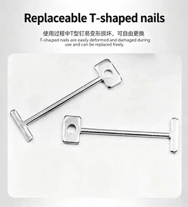 CHEVALIEROUS Aiguilles en acier dur antirouille, plusieurs tailles, pièces <span class=keywords><strong>de</strong></span> rechange pour niveleurs <span class=keywords><strong>de</strong></span> carreaux réutilisables à clip en T - Product Image 4